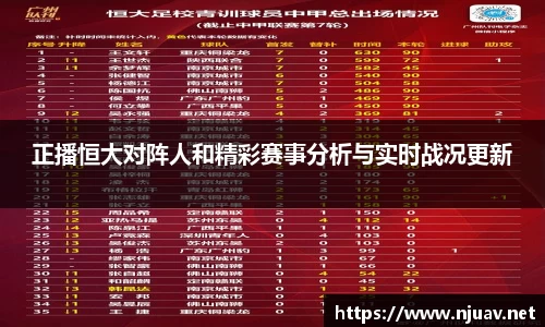 正播恒大对阵人和精彩赛事分析与实时战况更新
